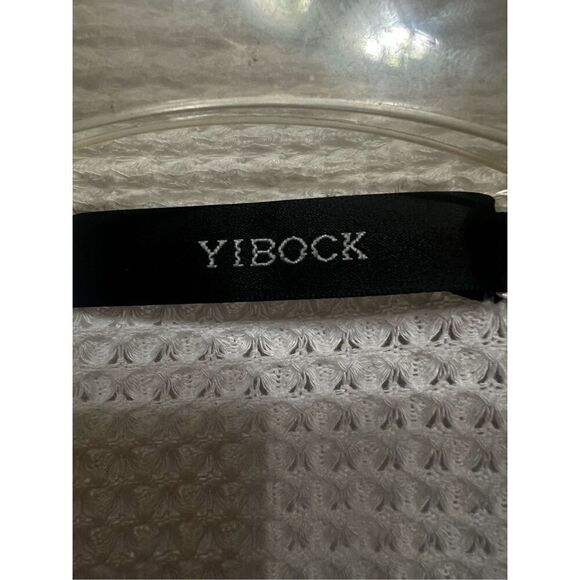 YIBOCK Off White Over Sized Open Cardigan Knit Sweater Sz S NWT - Picture 3 of 7